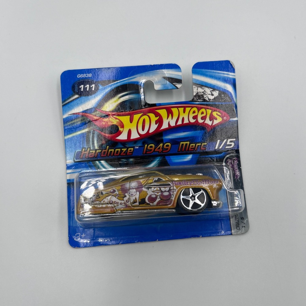 Hot Wheels Hardnoze 1949 Merc Crazed Clowns II 1/5 Gold G6838 2005 New